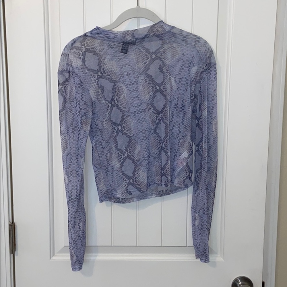 Snakeskin print top